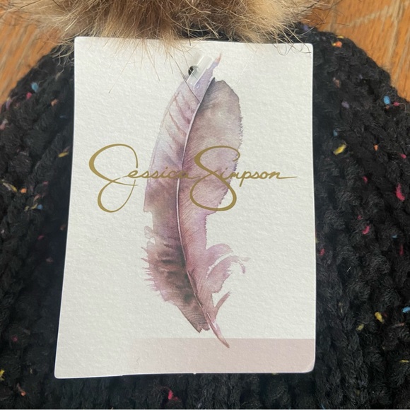 Jessica Simpson Women's Speckled Ribbed Knit Beanie Hat - Picture 3 of 5